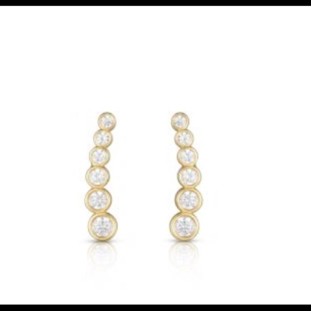 14k yellow gold climber earring